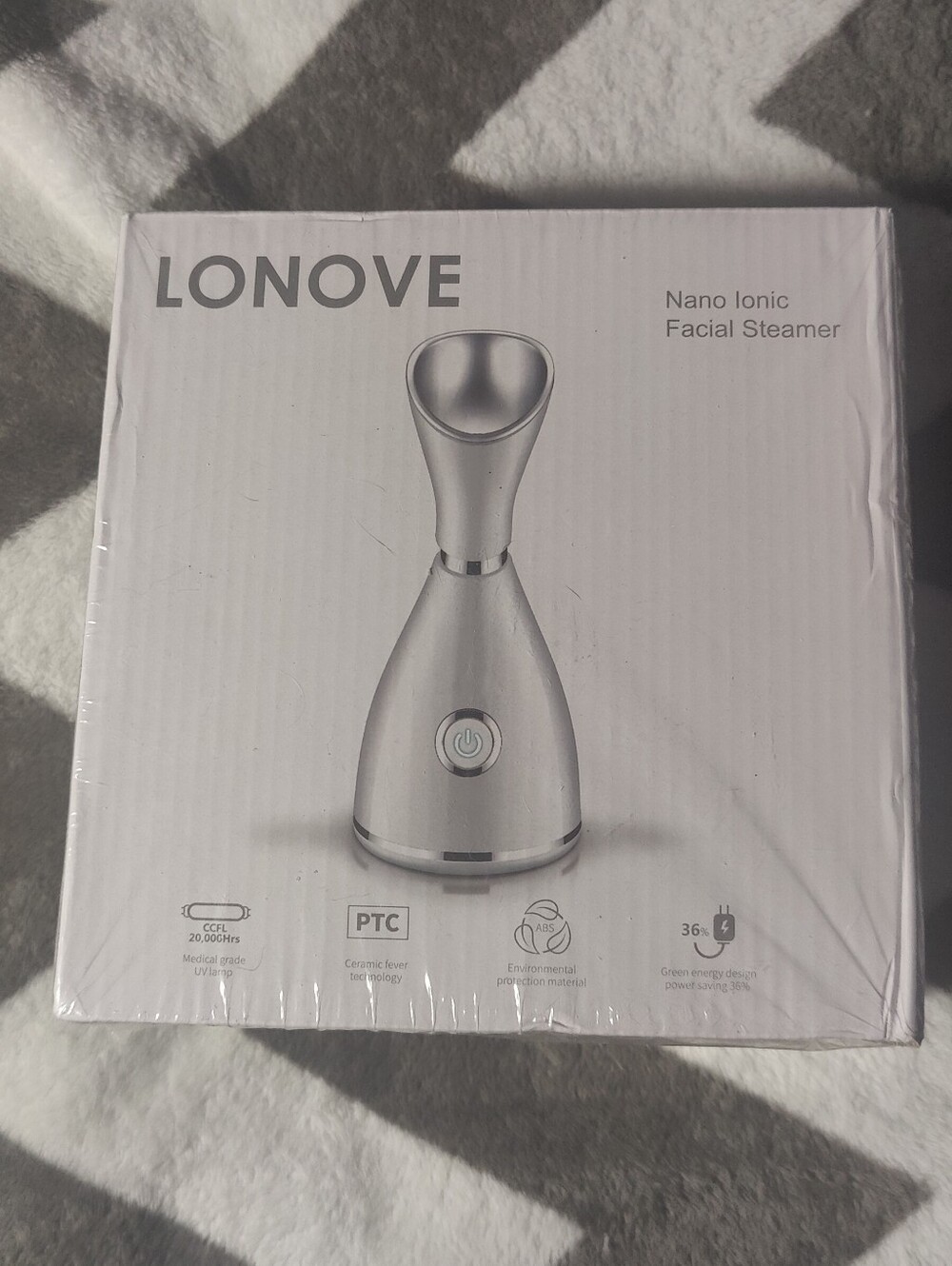 NWT LONOVE Nano Ionic Facial Steamer Spa Face Steamer Sealed - Picture 1 of 2